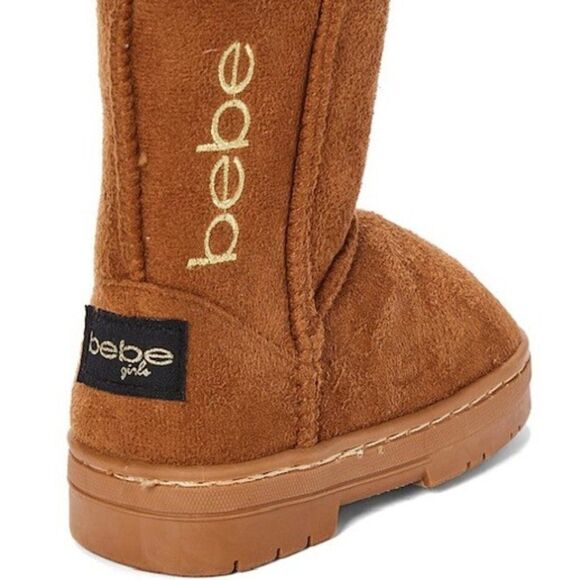 BEBE COGNAC Logo-Embroidered Boot NWT - Picture 1 of 4